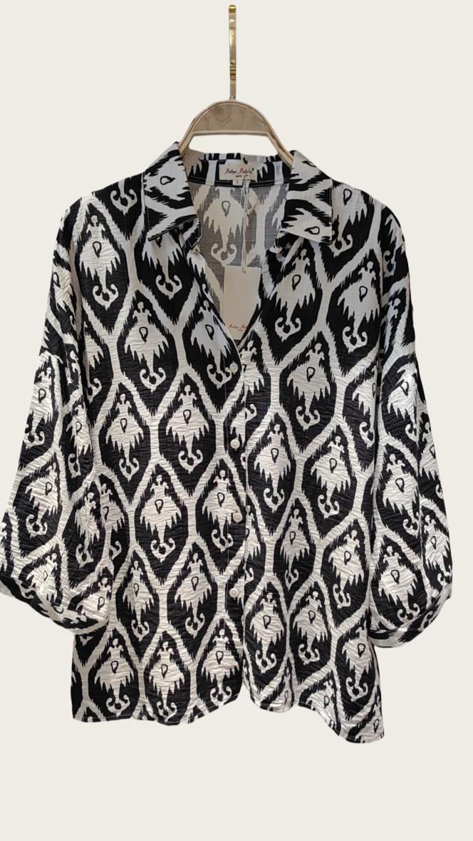 Chemise motif imprimé Grande taille