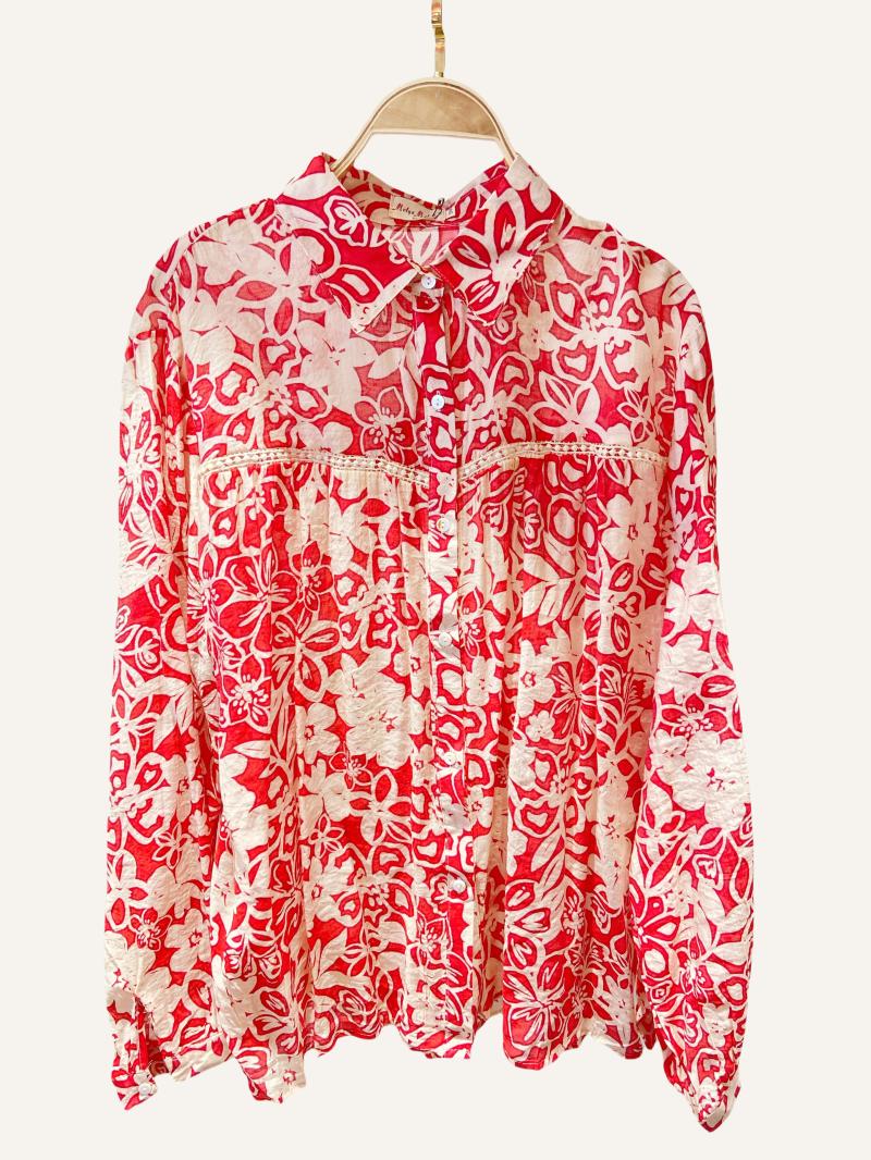 Chemise brodé imprimé