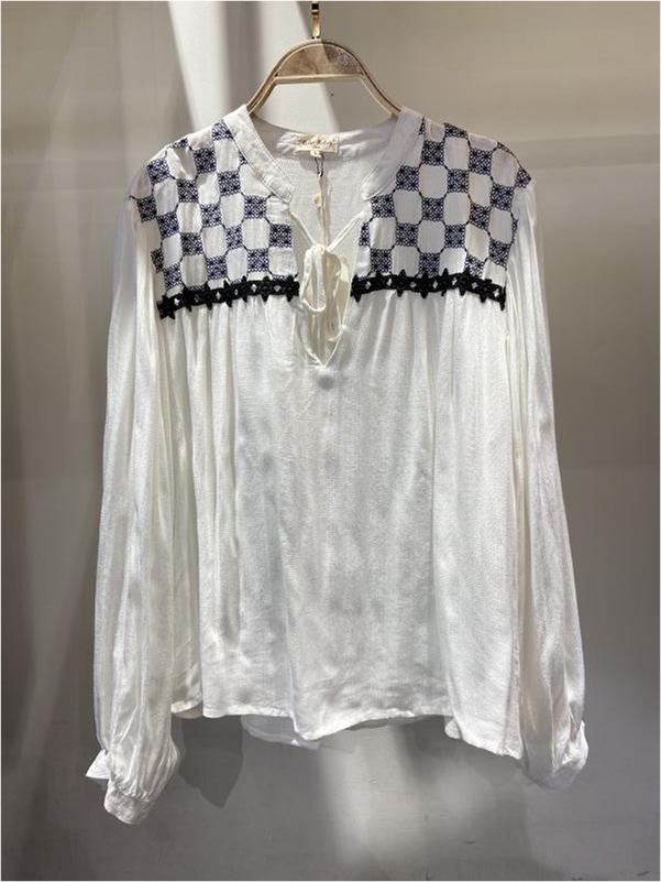 Chemise unis brodé