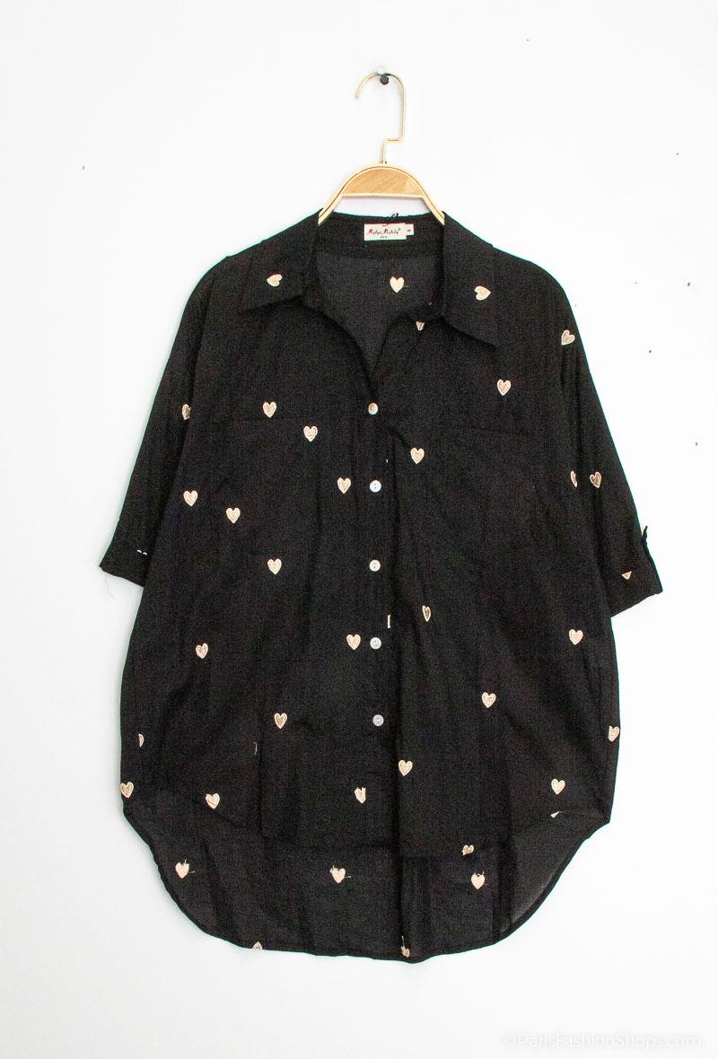 Chemise unis brodé