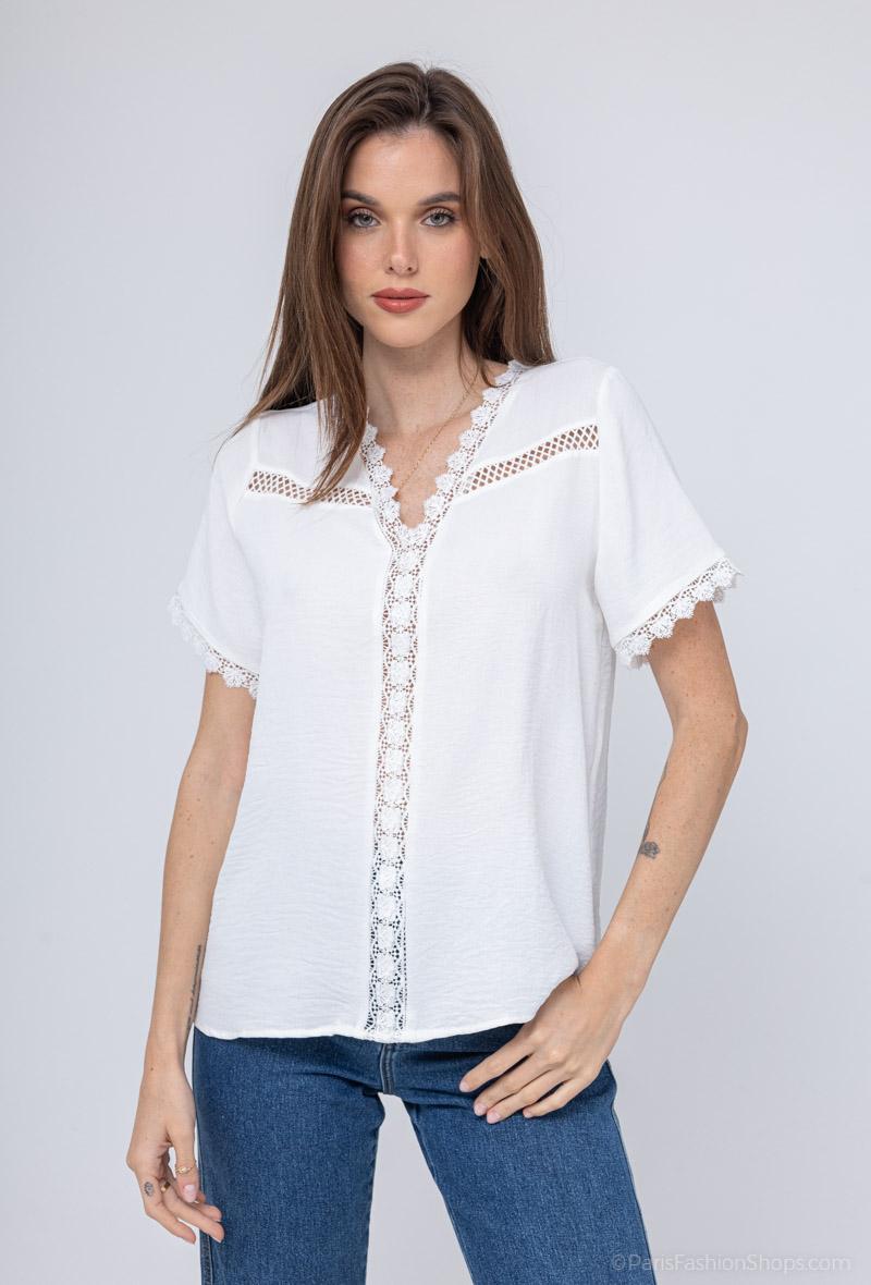 T-shirt unis brodé