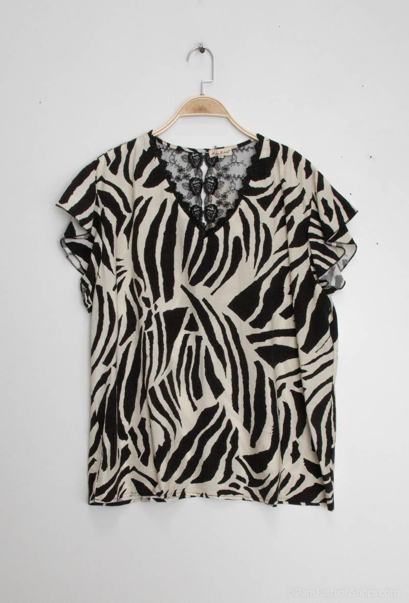 T-shirt imprimé Grande taille