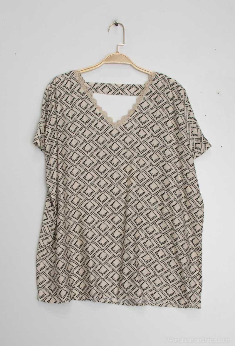 T-shirt imprimé Grande taille