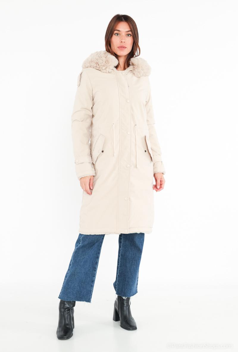 Parka fourrée réversible