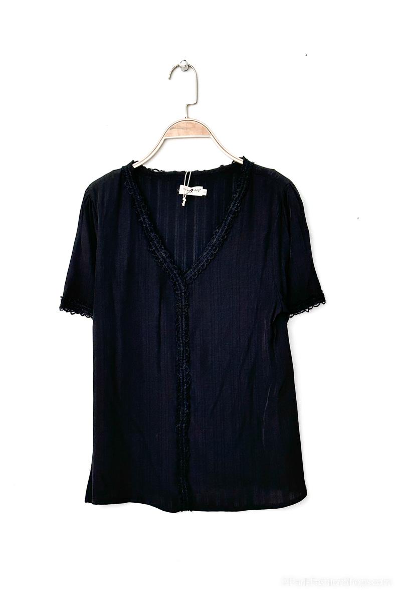 T-shirt broderie imprimé