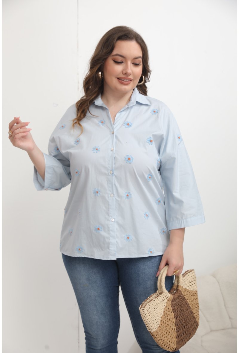 Chemise brodé Grande taille