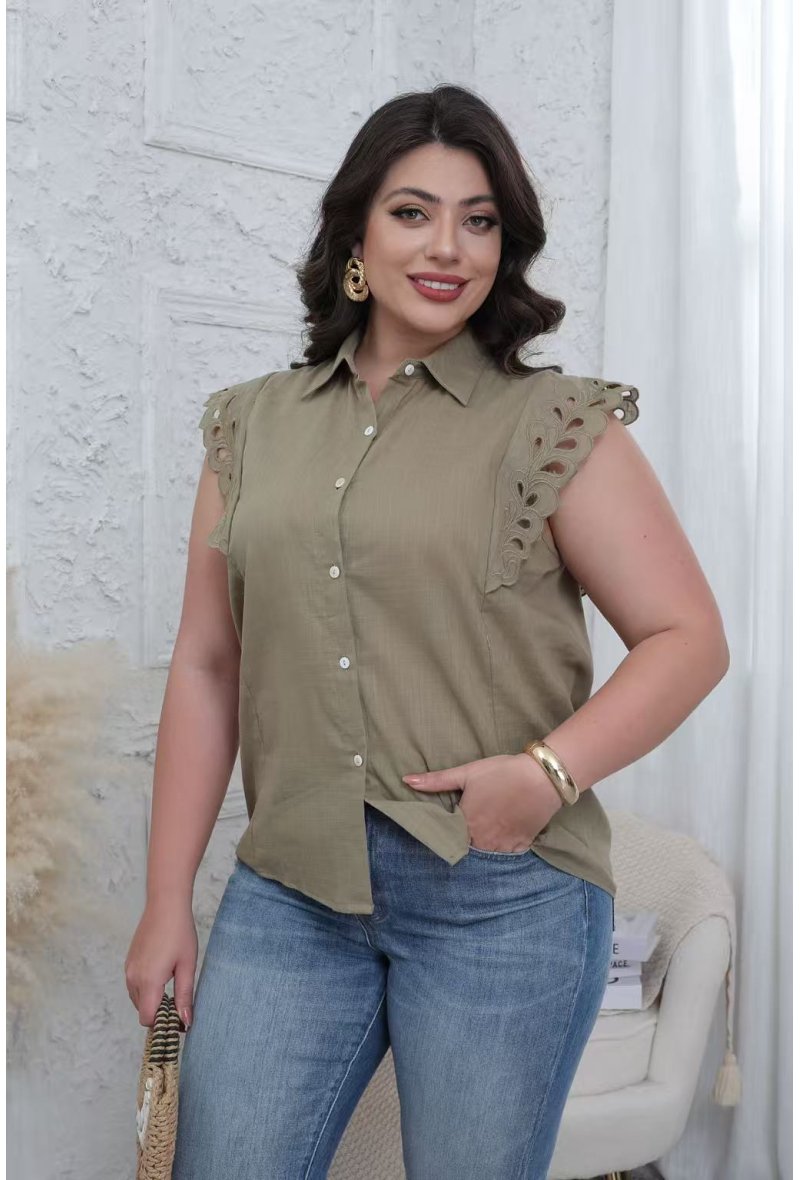 Chemise brodé Grande taille
