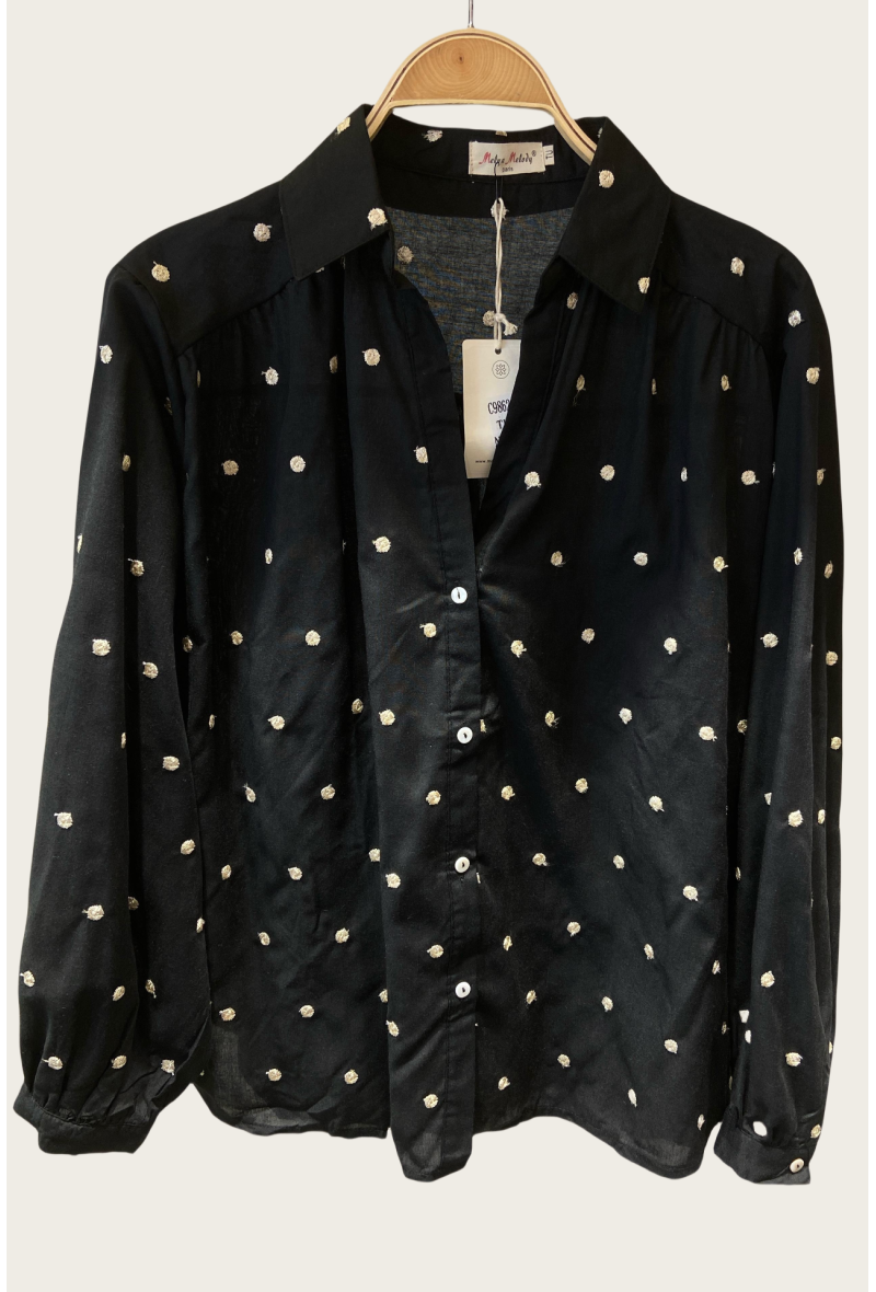 Chemise unis brodé