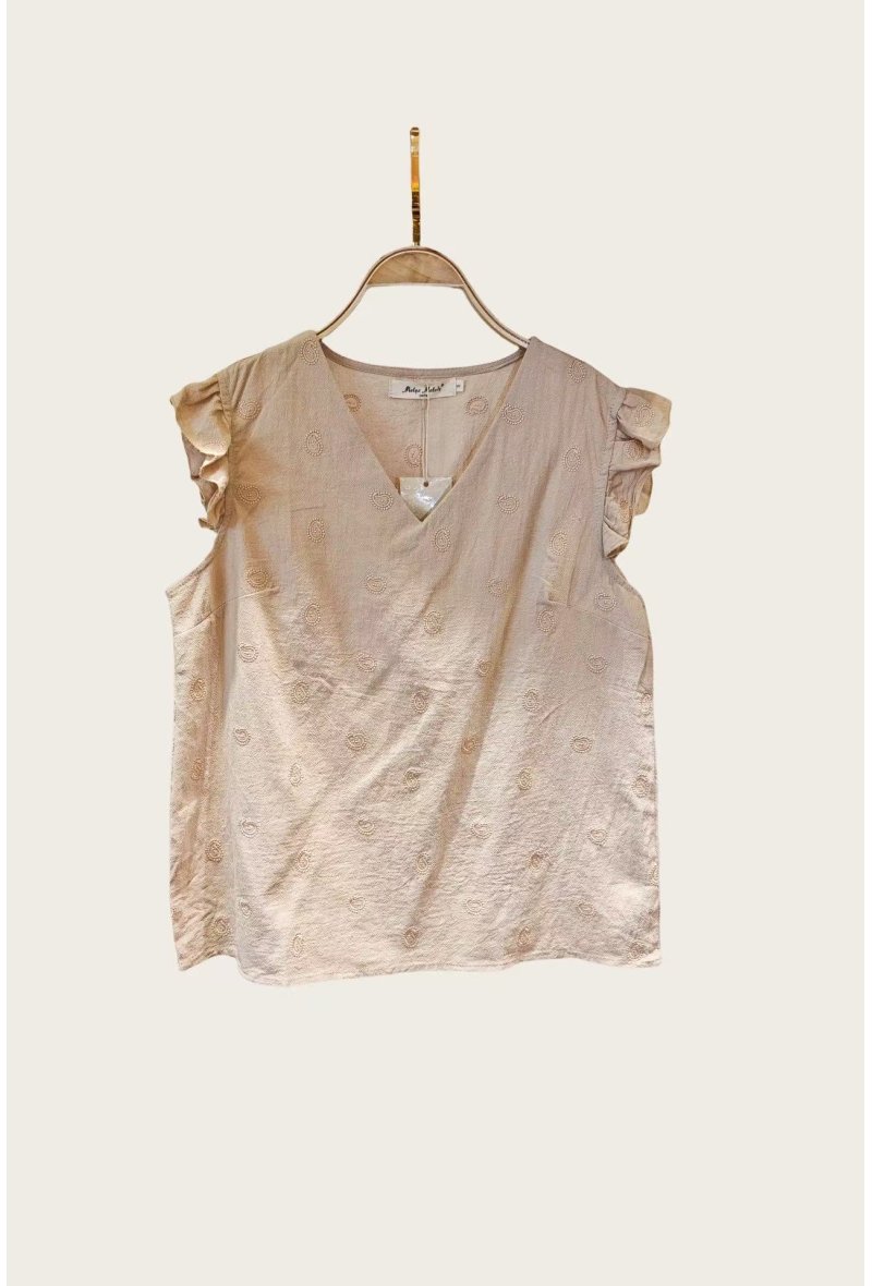 T-shirt brodé Grande taille