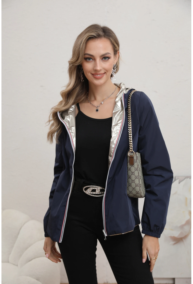 Veste imperméable réversible court